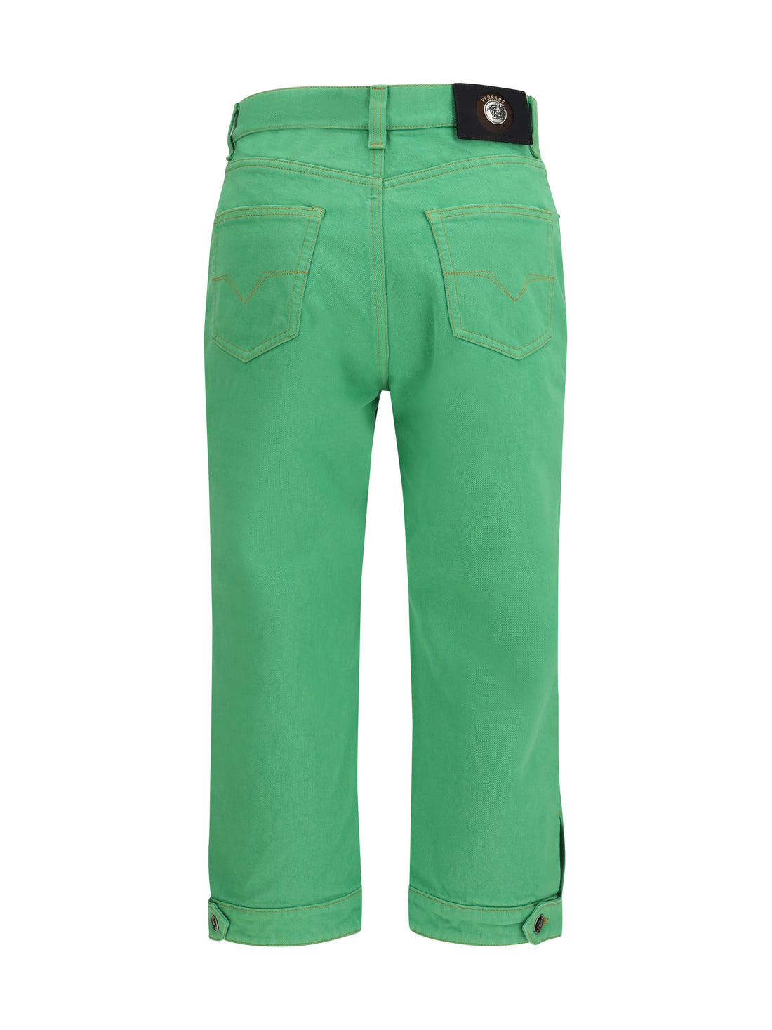 VERSACE 25 cropped cotton denim jeans