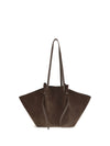 mochi large suede shoulder bag