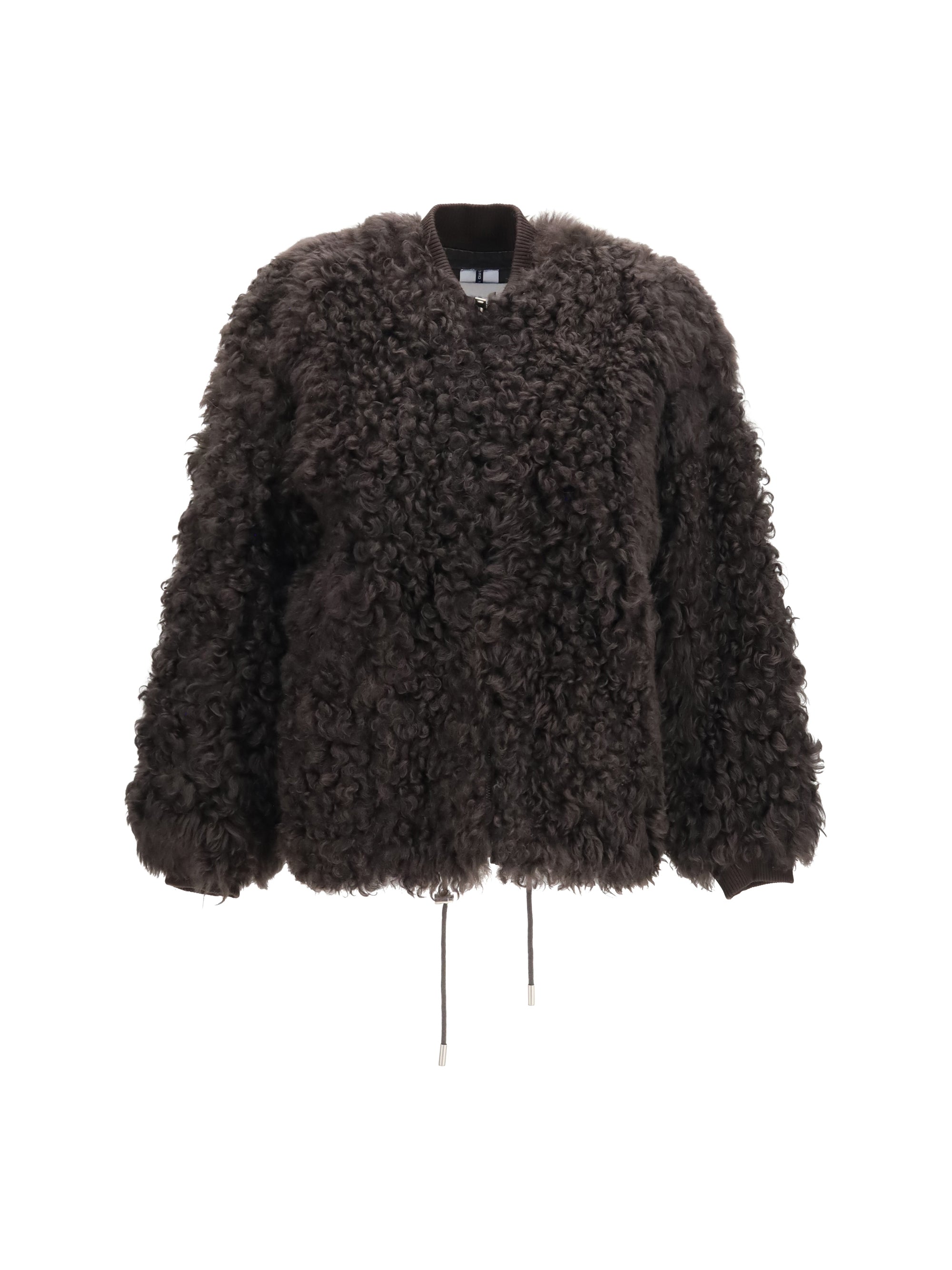 teddy-effect faux fur jacket