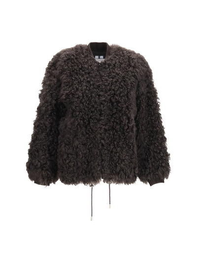 teddy-effect faux fur jacket