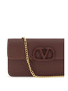 vlogo signature grainy calfskin chain wallet