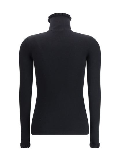VALENTINO L wool sweater with ruffled collar