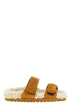 sandalo alvine in suede con fodera in shearling