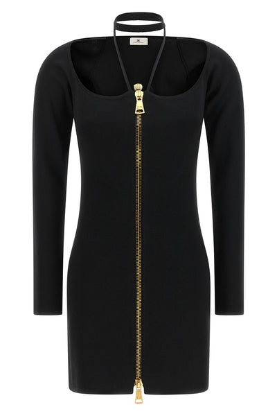 elisabetta franchi mini dress redefines the female silhouette through bold geome