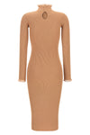 the elisabetta franchi midi dress defines the silhouette through a sophisticated