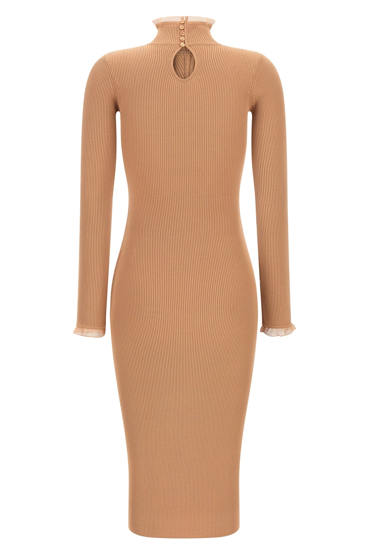 the elisabetta franchi midi dress defines the silhouette through a sophisticated