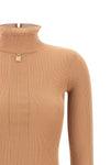 the elisabetta franchi midi dress defines the silhouette through a sophisticated