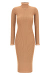 the elisabetta franchi midi dress defines the silhouette through a sophisticated