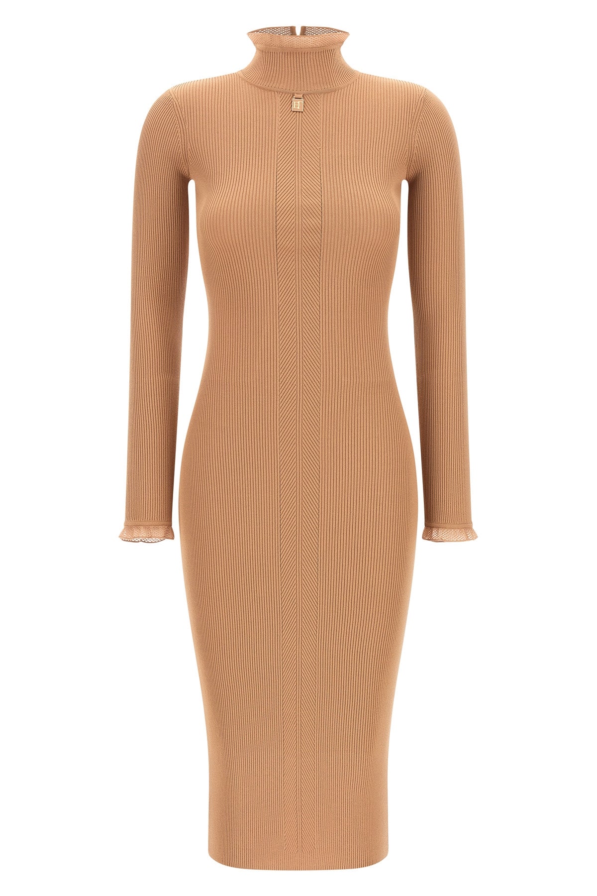 the elisabetta franchi midi dress defines the silhouette through a sophisticated