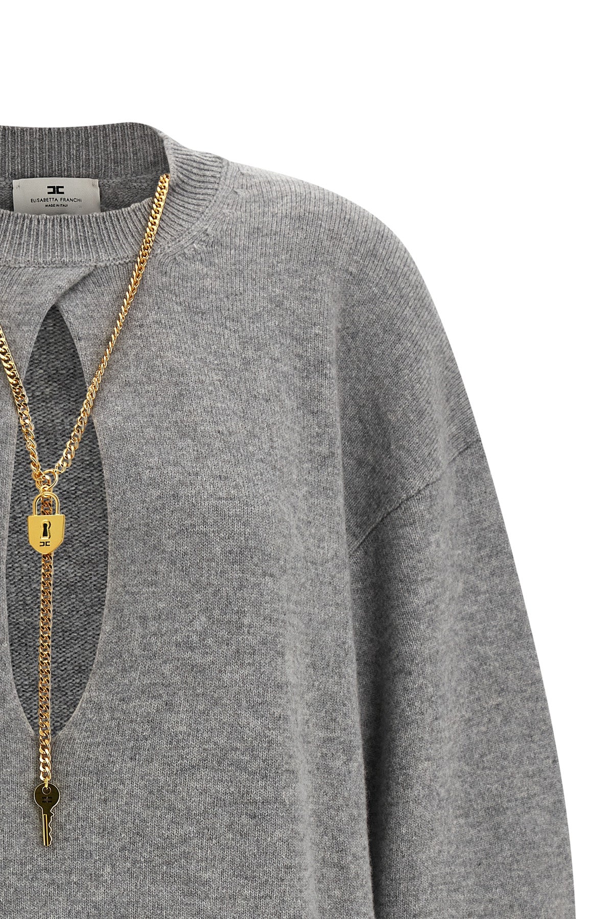 the elisabetta franchi knitted dress defines a new interpretation of knitwear th