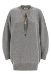 the elisabetta franchi knitted dress defines a new interpretation of knitwear th