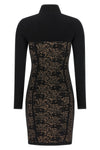 elisabetta franchi mini dress defines the silhouette through a sophisticated str