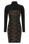 elisabetta franchi mini dress defines the silhouette through a sophisticated str