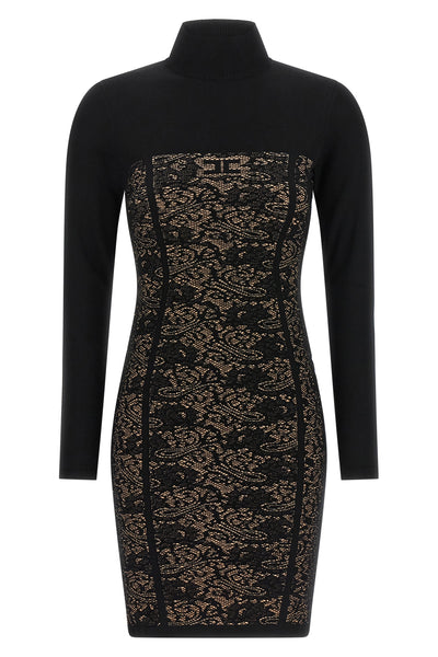 elisabetta franchi mini dress defines the silhouette through a sophisticated str