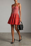 two-tone knit mini dress