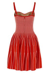 two-tone knit mini dress
