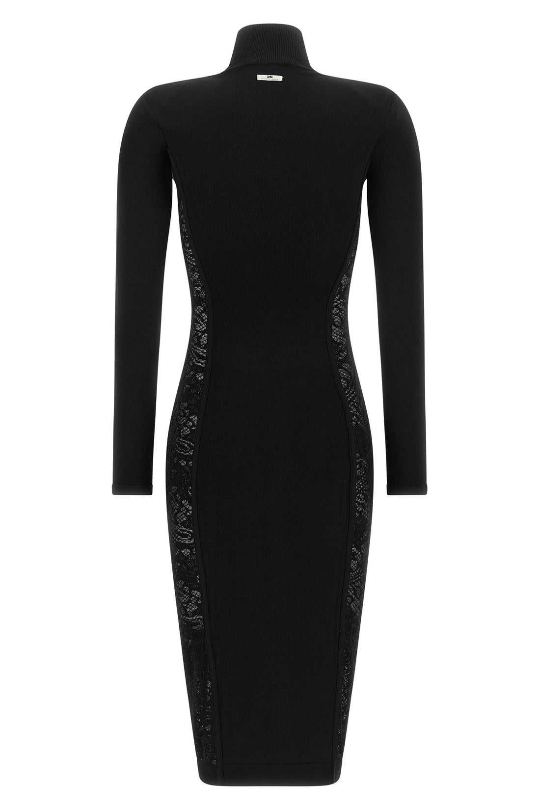 ELISABETTA FRANCHI 38 the elisabetta franchi midi dress defines a sculptural silhouette through a soph