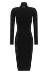 the elisabetta franchi midi dress defines a sculptural silhouette through a soph