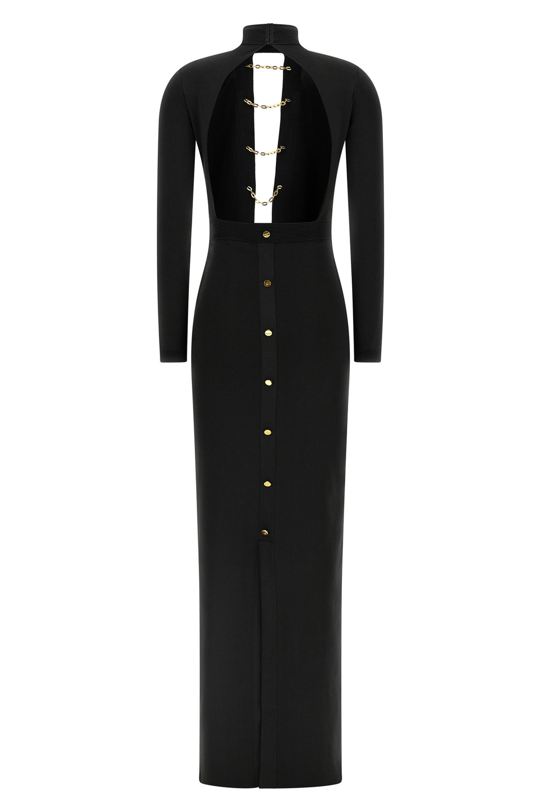 ELISABETTA FRANCHI 38 long viscose knit red carpet dress
