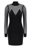 mini dress in viscose and stretch cotton blend