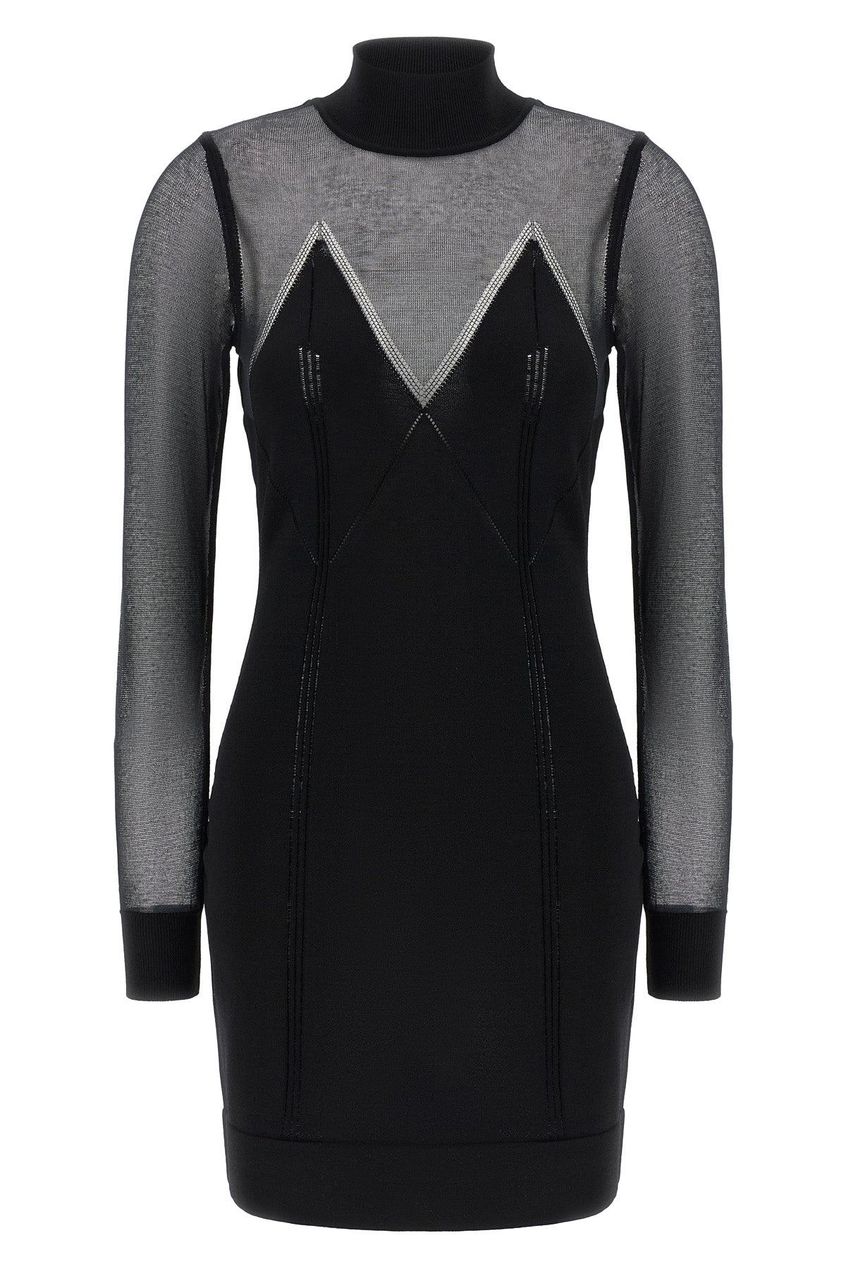 mini dress in viscose and stretch cotton blend