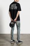 amiri hollywood mx1 used-effect stonewashed stretch cotton denim jeans