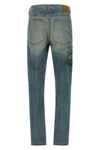 amiri hollywood mx1 used-effect stonewashed stretch cotton denim jeans