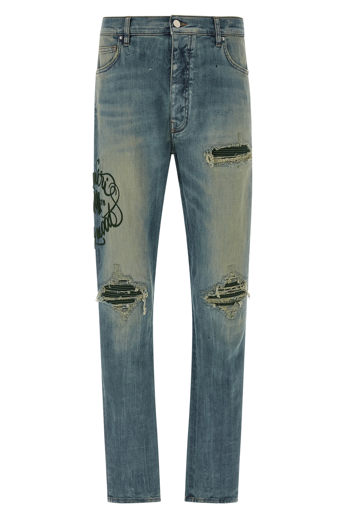 AMIRI 32 amiri hollywood mx1 used-effect stonewashed stretch cotton denim jeans