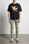 suede mx1 used-effect stretch cotton denim jeans