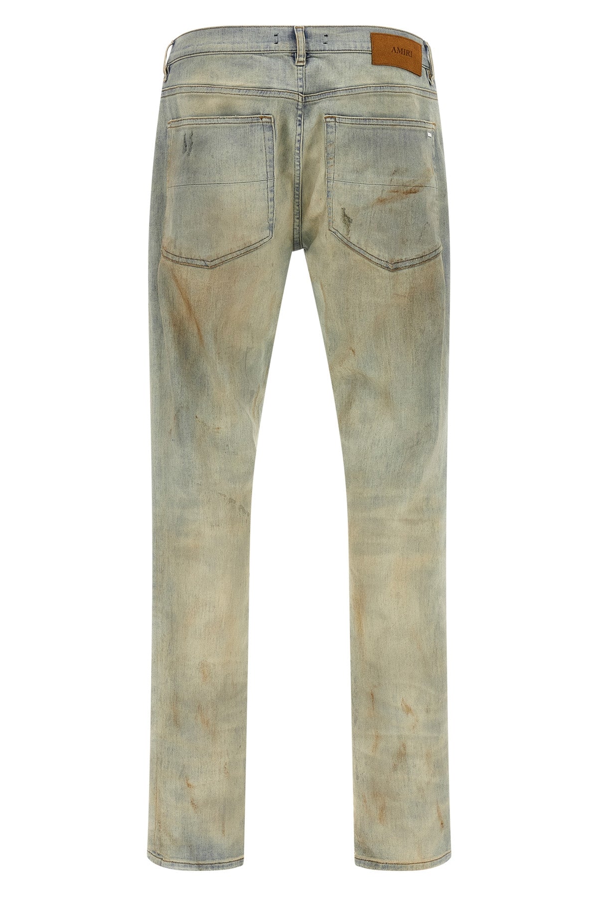 suede mx1 used-effect stretch cotton denim jeans