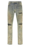 suede mx1 used-effect stretch cotton denim jeans