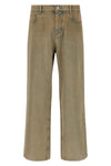 overdyed cotton denim jeans