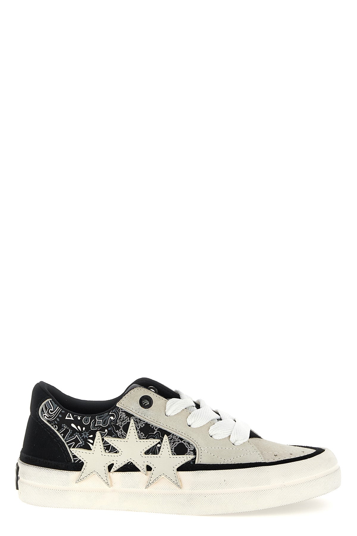 bandana sunset skate bandana and suede print leather sneakers