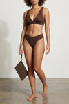 ampy crocheted raffia clutch bag