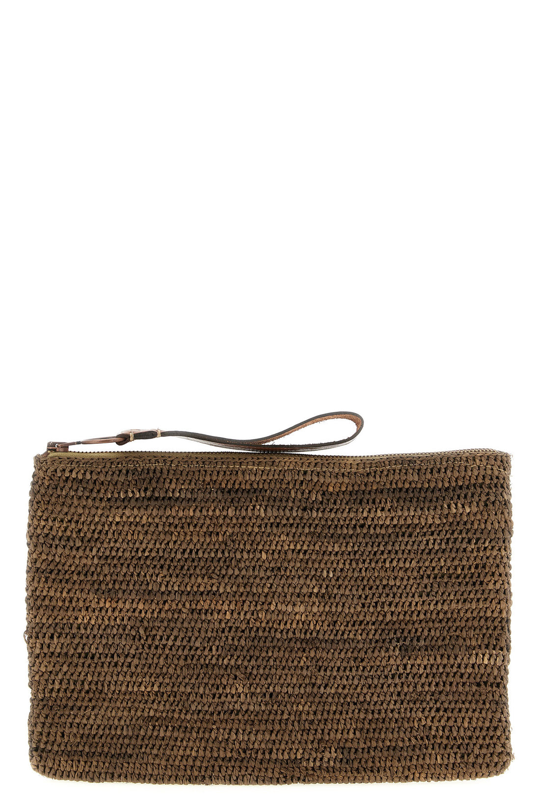 IBELIV OS ampy crocheted raffia clutch bag