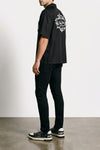 newport used-effect leather sneakers