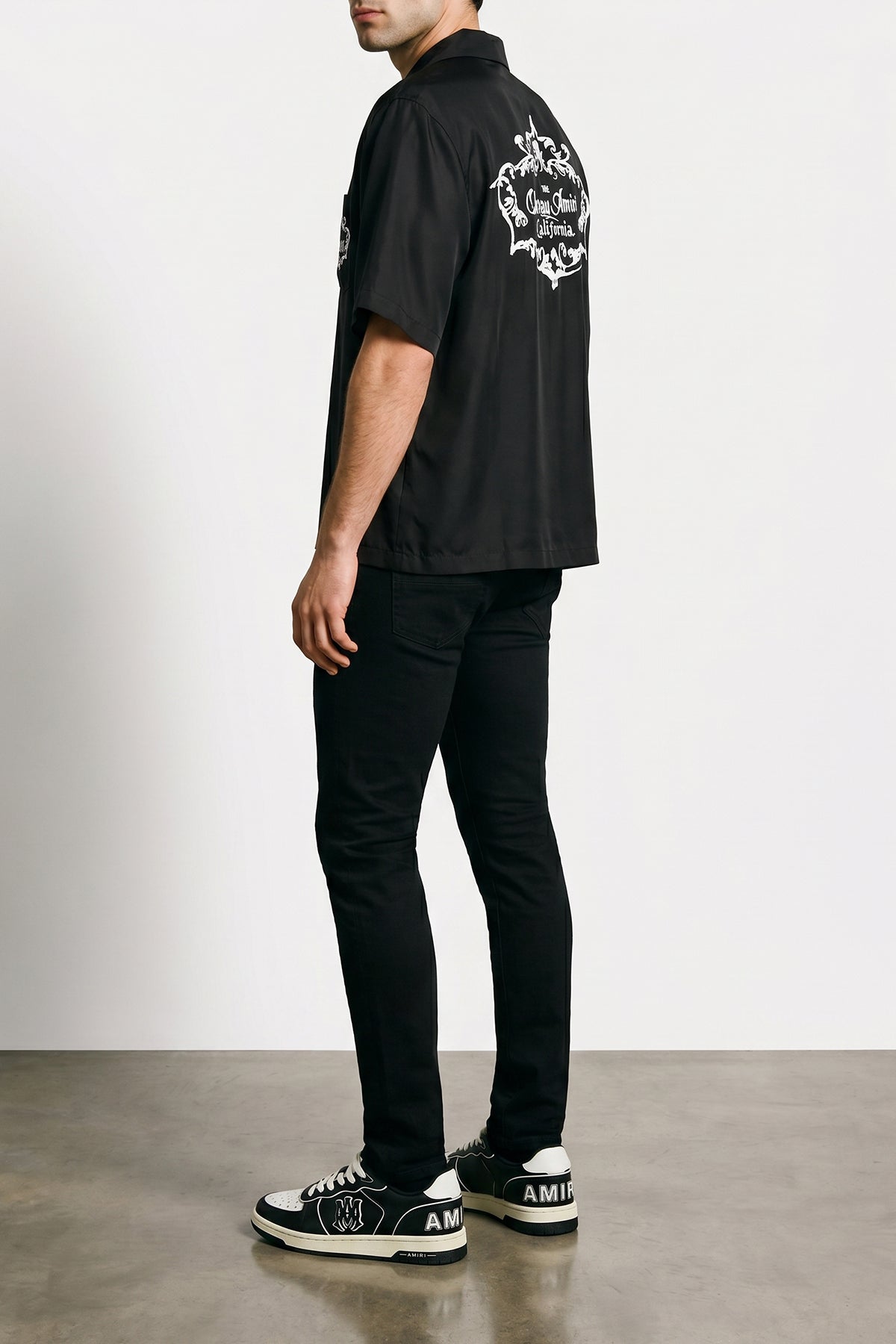 newport used-effect leather sneakers