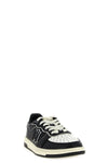 newport used-effect leather sneakers