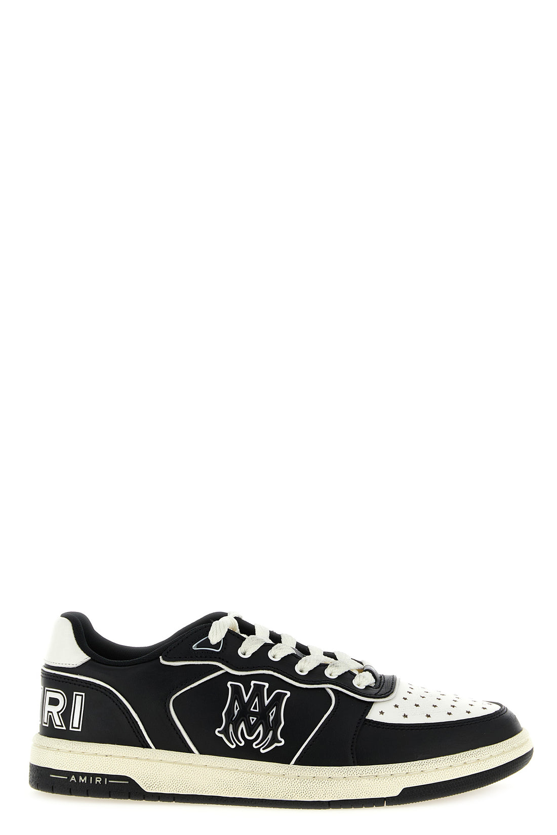 AMIRI 40 newport used-effect leather sneakers