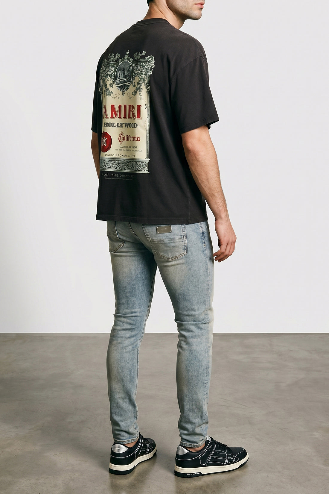 AMIRI XXL chateau stamp sun-faded cotton t-shirt