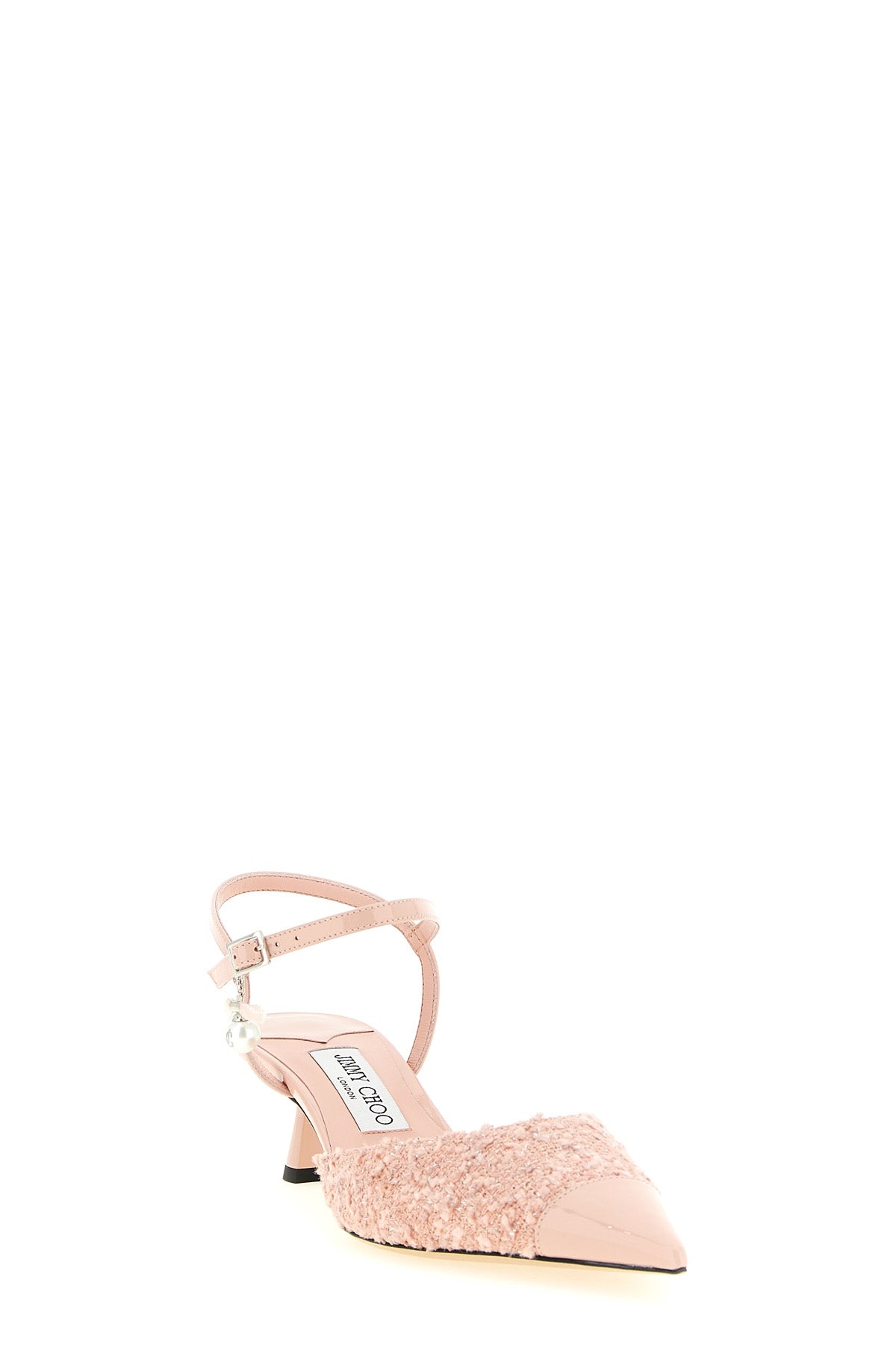 aren patent leather and lamé thread patent leather slingbacks