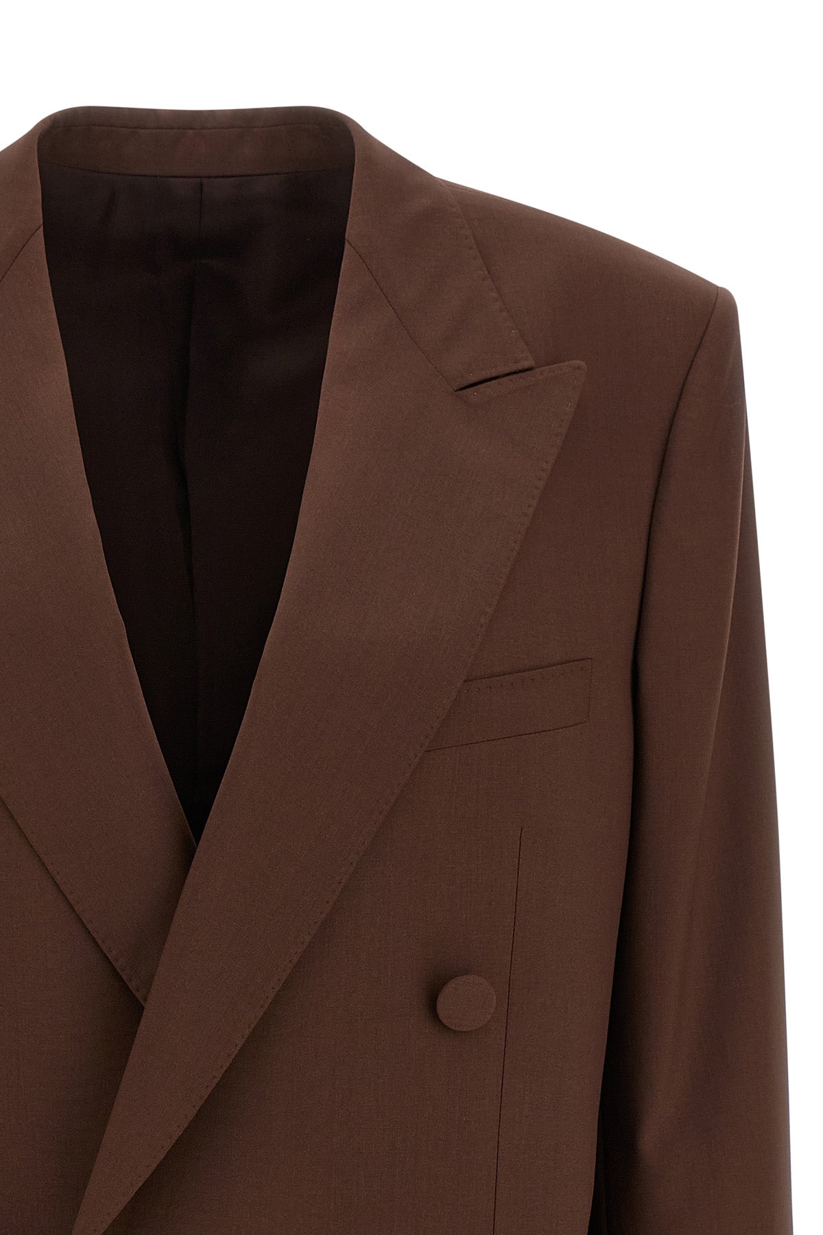 amedeo double-breasted light wool blazer