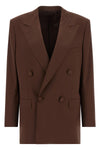 amedeo double-breasted light wool blazer