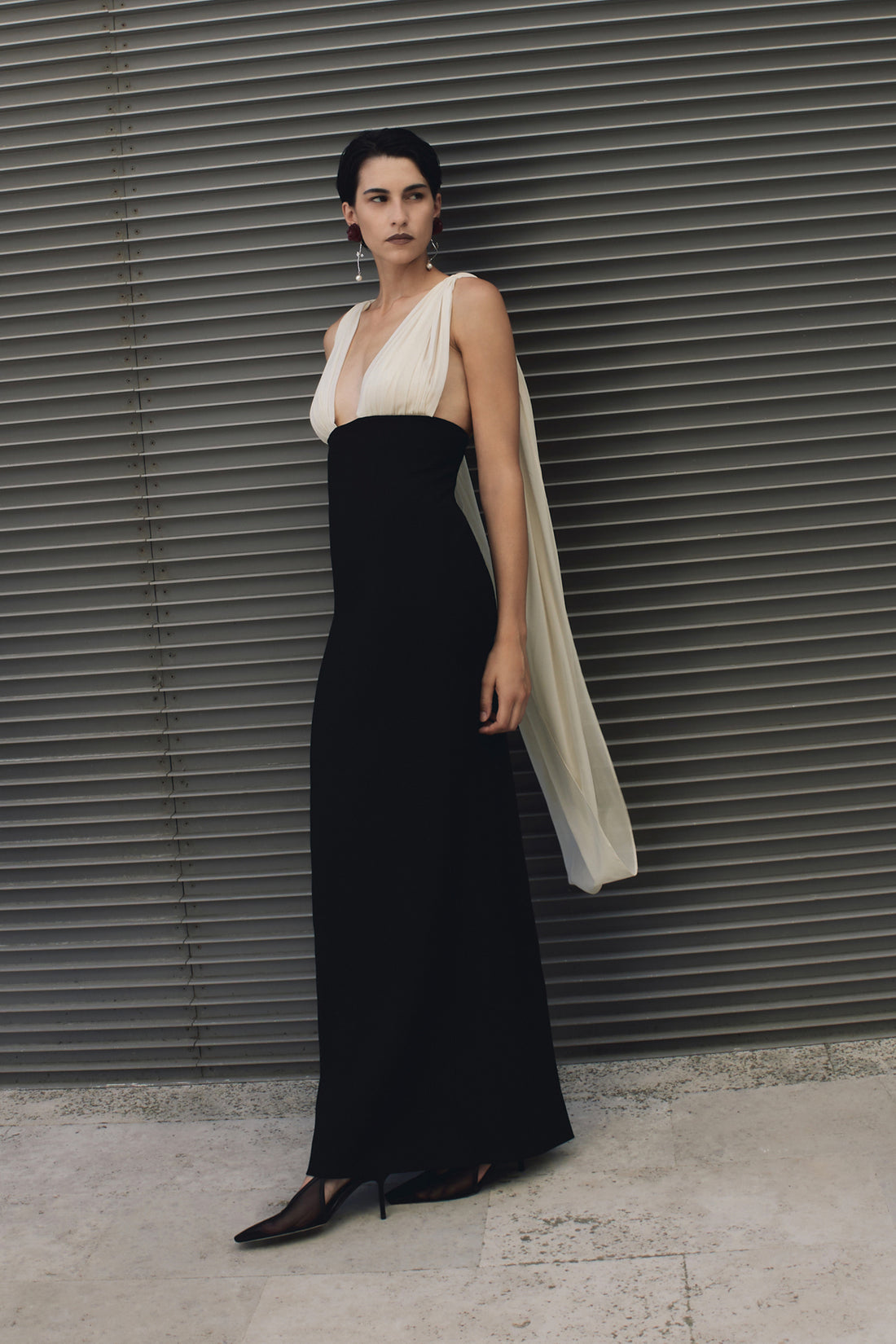 ARMARIUM 44 long mara dress in stretch virgin wool of medium weight