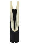 long mara dress in stretch virgin wool of medium weight