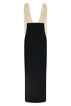 long mara dress in stretch virgin wool of medium weight