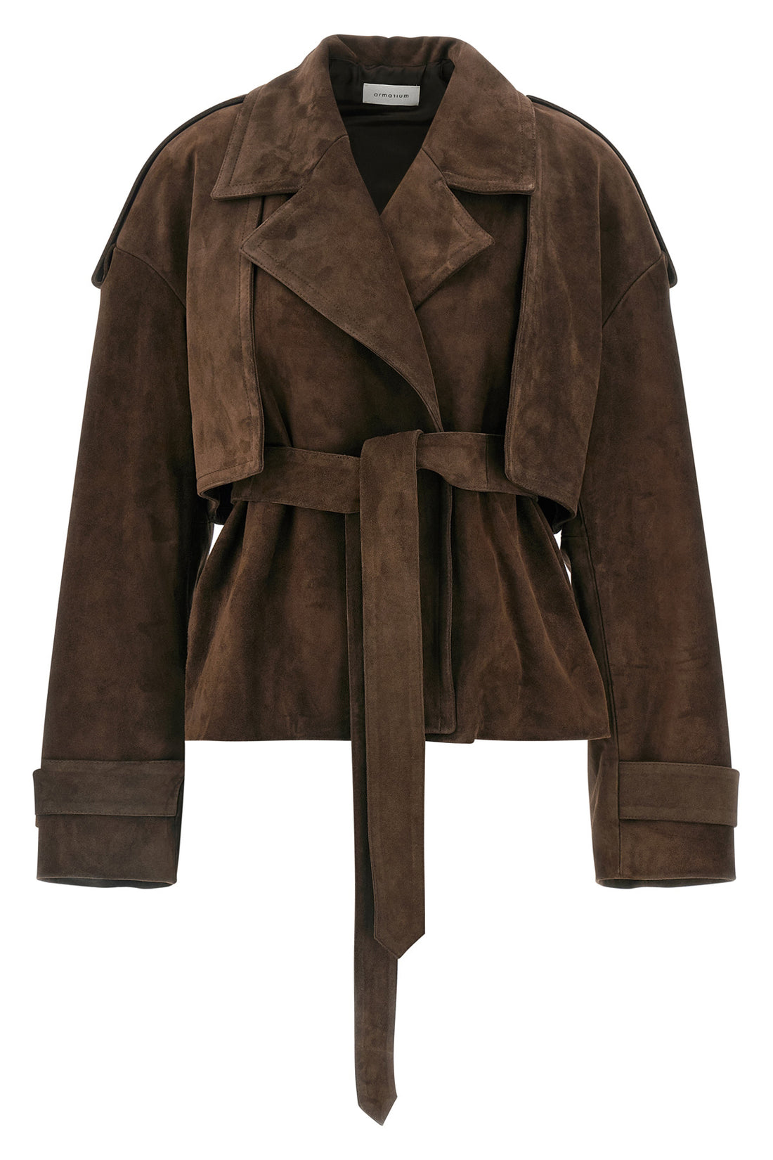 ARMARIUM 40 flaminia short suede robe trench coat