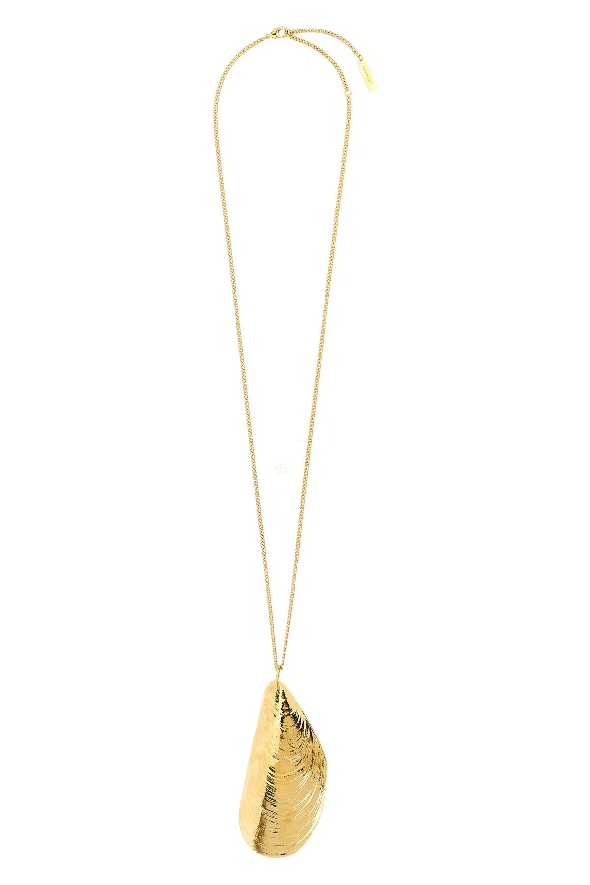 mussel shell a catena necklace in 24-carat gold-plated brass