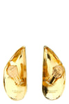 mussel shell earrings in 24k gold-plated brass