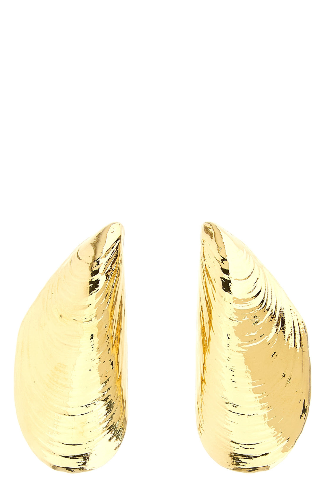 ARMARIUM OS mussel shell earrings in 24k gold-plated brass